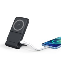 EccoTech 10.000 Mah Led Logo Telefon Standlı  Rubber Gövde 15W Magsafe  Wireless Powerbank